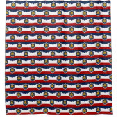 Patriotic Shower Curtain with Flag of Utah, USA Douchegordijn (Voorkant)