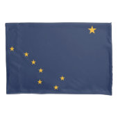 Patriotic Single Pillowcase flag of Alaska, Vereni Kussensloop (Voorkant)