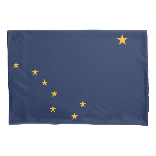 Patriotic Single Pillowcase flag of Alaska, Vereni Kussensloop (Voorkant)