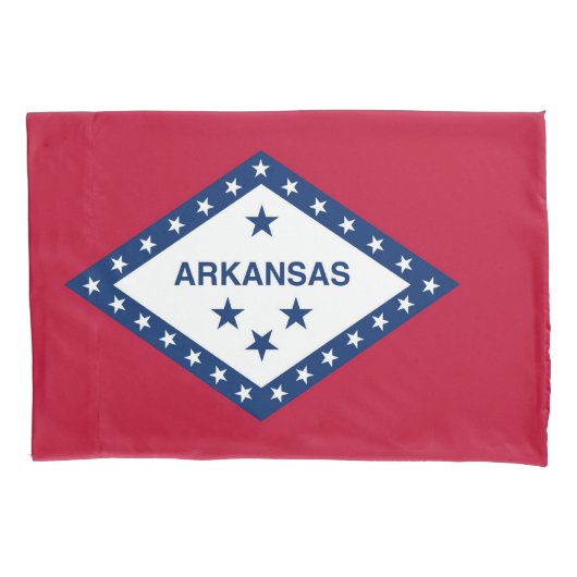 Patriotic Single Pillowcase flag of Arkansas, Vere Kussensloop (Voorkant)