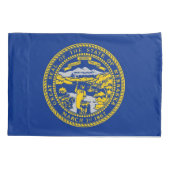 Patriotic Single Pillowcase flag of Nebraska, VS Kussensloop (Achterkant)