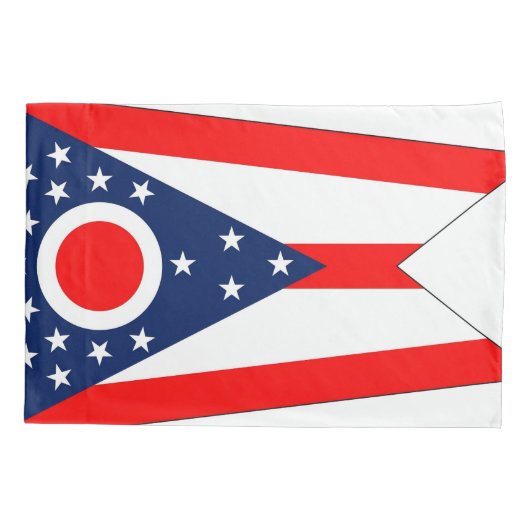 Patriotic Single Pillowcase flag of Ohio, VS Kussensloop (Achterkant)