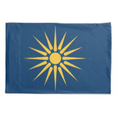 Patriotic Single Pillowcase with flag of Macedonia Kussensloop (Achterkant)