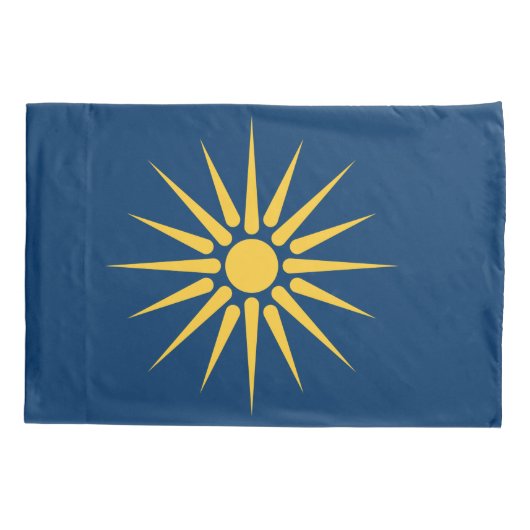 Patriotic Single Pillowcase with flag of Macedonia Kussensloop (Achterkant)