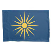 Patriotic Single Pillowcase with flag of Macedonia Kussensloop (Voorkant)