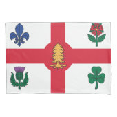 Patriotic Single Pillowcase with flag of Montreal Kussensloop (Voorkant)