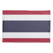 Patriotic Single Pillowcase with flag of Thailand Kussensloop (Achterkant)