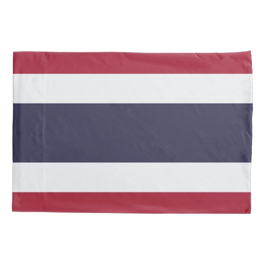 Patriotic Single Pillowcase with flag of Thailand Kussensloop (Achterkant)