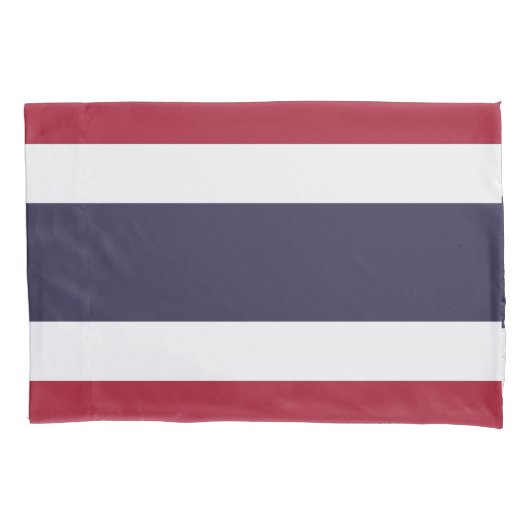 Patriotic Single Pillowcase with flag of Thailand Kussensloop (Voorkant)