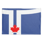 Patriotic Single Pillowcase with flag of Toronto Kussensloop (Achterkant)