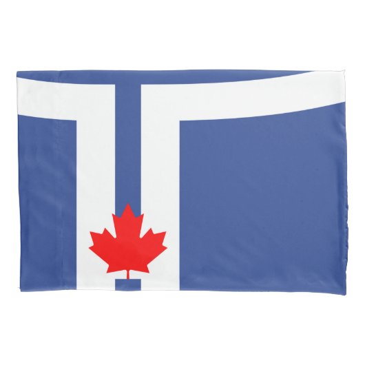 Patriotic Single Pillowcase with flag of Toronto Kussensloop (Voorkant)