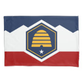 Patriotic Single Pillowcase with flag of Utah, USA Kussensloop (Voorkant)