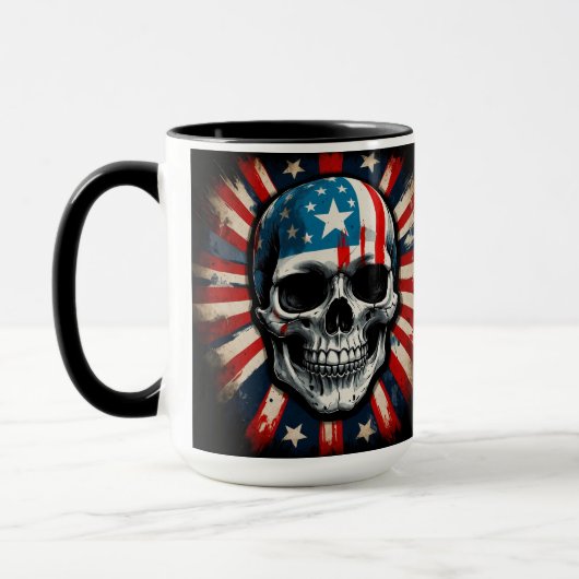 Patriotic Skull: Stars and Stripes Rebellion aange Mok (Links)