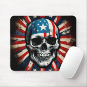 Patriotic Skull: Stars and Stripes Rebellion aange Muismat (Met muis)