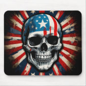Patriotic Skull: Stars and Stripes Rebellion aange Muismat (Voorkant)