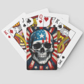 Patriotic Skull: Stars and Stripes Rebellion aange Pokerkaarten (Achterkant)