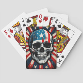Patriotic Skull: Stars and Stripes Rebellion aange Pokerkaarten