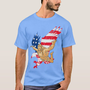 Patriotic Skydiver US American Flag Freedom Skydiv T-shirt