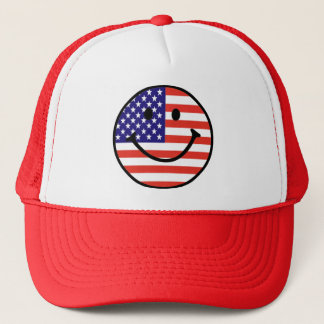 Patriotic Smile Face Trucker Pet