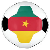 Patriotic Soccer Ball with Flag of Cameroon Voetbal (Gedraaid)