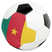 Patriotic Soccer Ball with Flag of Cameroon Voetbal (Drie kwart)