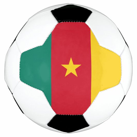 Patriotic Soccer Ball with Flag of Cameroon Voetbal (Voorkant)