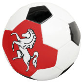 Patriotic Soccer Ball with Flag of Kent, England Voetbal (Drie kwart)