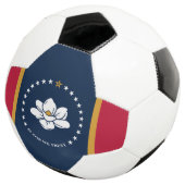 Patriotic Soccer Ball with Flag of Mississippi, US Voetbal (Drie kwart)