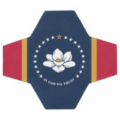 Patriotic Soccer Ball with Flag of Mississippi, US Voetbal (Enkel)