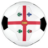 Patriotic Soccer Ball with Flag of Montreal Canada Voetbal (Gedraaid)