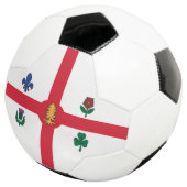 Patriotic Soccer Ball with Flag of Montreal Canada Voetbal (Drie kwart)