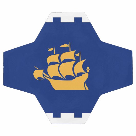 Patriotic Soccer Ball with Flag of Quebec City Voetbal (Enkel)