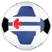 Patriotic Soccer Ball with Flag of Toronto, Canada Voetbal (Gedraaid)