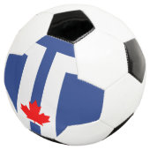Patriotic Soccer Ball with Flag of Toronto, Canada Voetbal (Drie kwart)