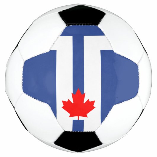Patriotic Soccer Ball with Flag of Toronto, Canada Voetbal (Voorkant)