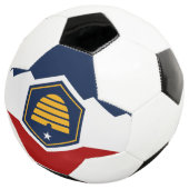 Patriotic Soccer Ball with Flag of Utah State, USA Voetbal (Drie kwart)