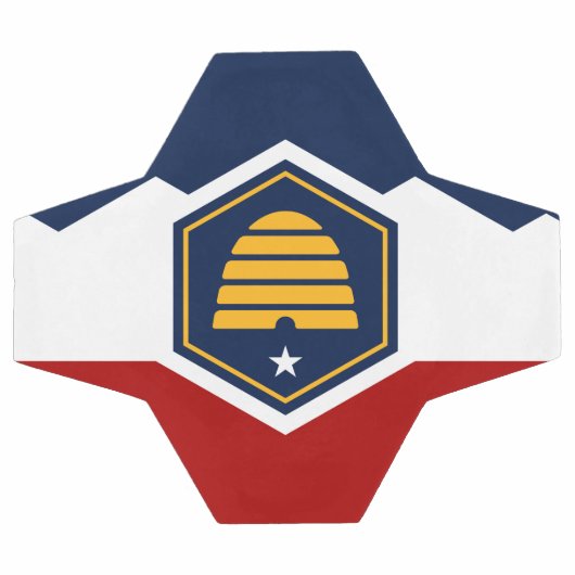 Patriotic Soccer Ball with Flag of Utah State, USA Voetbal (Enkel)