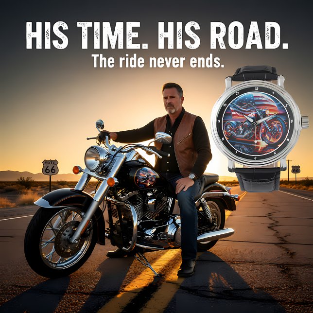 Patriotic Sport Bike, Lunar Ride Watch. Horloge (Creator heeft geüpload)