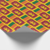 Patriotic SRI LANKA FLAG MAP Cadeaupapier (Hoek)
