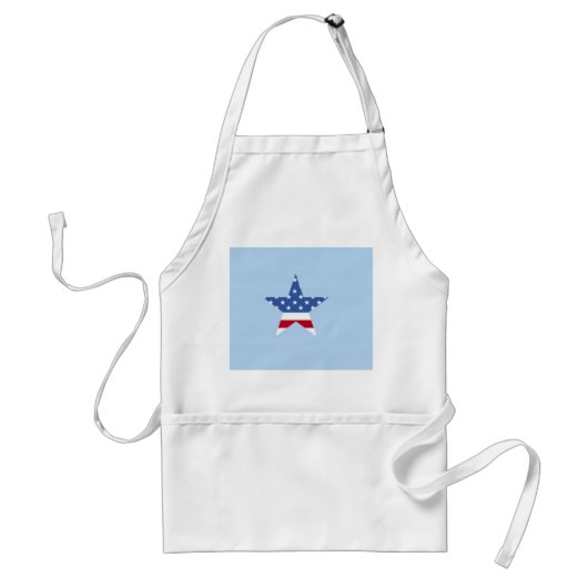 Patriotic Star Apron Standaard Schort (Voorkant)