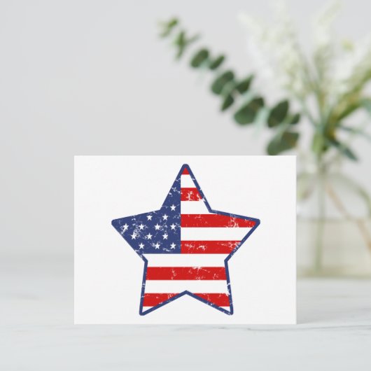 Patriotic Star Briefkaart (Staand voorkant)