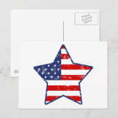 Patriotic Star Briefkaart (Voorkant / Achterkant)
