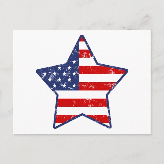 Patriotic Star Briefkaart (Voorkant)