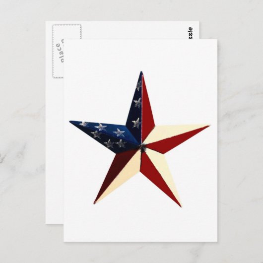 Patriotic Star Briefkaart (Voorkant / Achterkant)