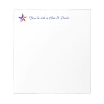 Patriotic Star Gepersonaliseerd Notitieblok