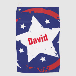 Patriotic Star Golf Towel Golfhanddoek