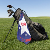 Patriotic Star Golf Towel Golfhanddoek (Groen)