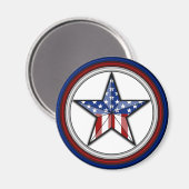 Patriotic Star Magnet (Voorkant / Achterkant)
