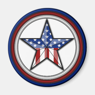 Patriotic Star Magnet
