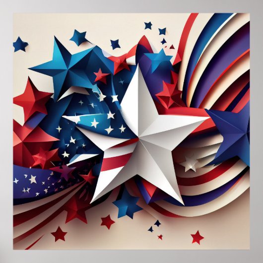 Patriotic Star Poster (Voorkant)
